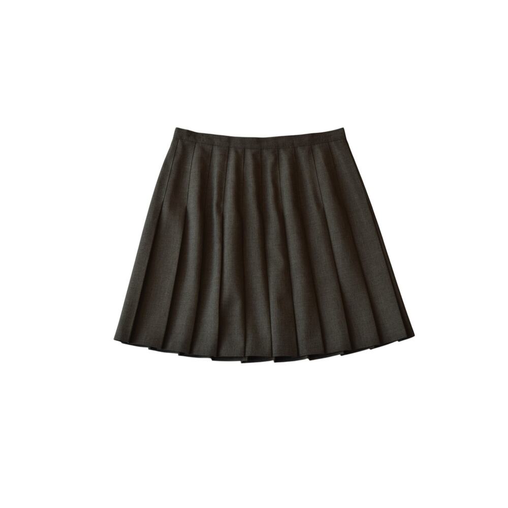 Vintage 90s Bentley Pleated Mini Skirt Small Gray Preppy